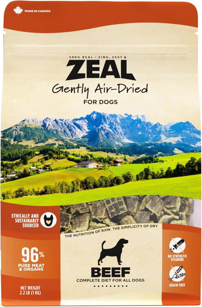 Canada Air-Dried Beef Dog Food - High Protein, Grain Free, No Fillers, Nutrient-Rich (1 lb)
