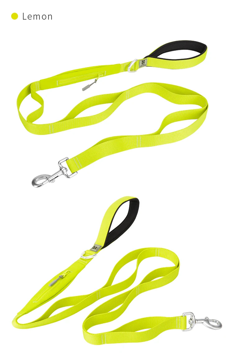 SMALL COMBINATION Lightweight Dog Leash for Small, Medium, Large Double Handle Dog Leash Puppy Pocket Designer running Pet Leash