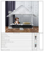 Indoor Dog Cage Villa with Toilet Small Dog Shelter for Pomeranian And Teddy Dogs Family Pet Cage with Tray