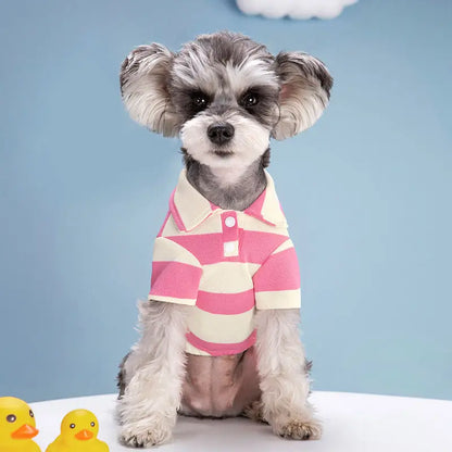 Pet Dog Polo Shirt Dog Clothes Summer Casual Clothing for Small Large Dogs Cats T-Shirt Chihuahua Pug Costumes Yorkshire Shirts