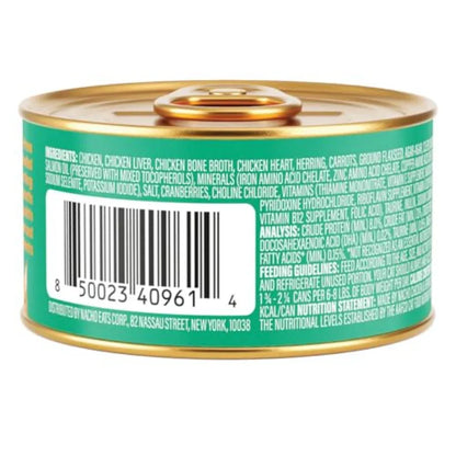Premium Wet Cat Food Grain-Free Pate Cans Chicken and Herring - 24 Pack 5.5 Ounce