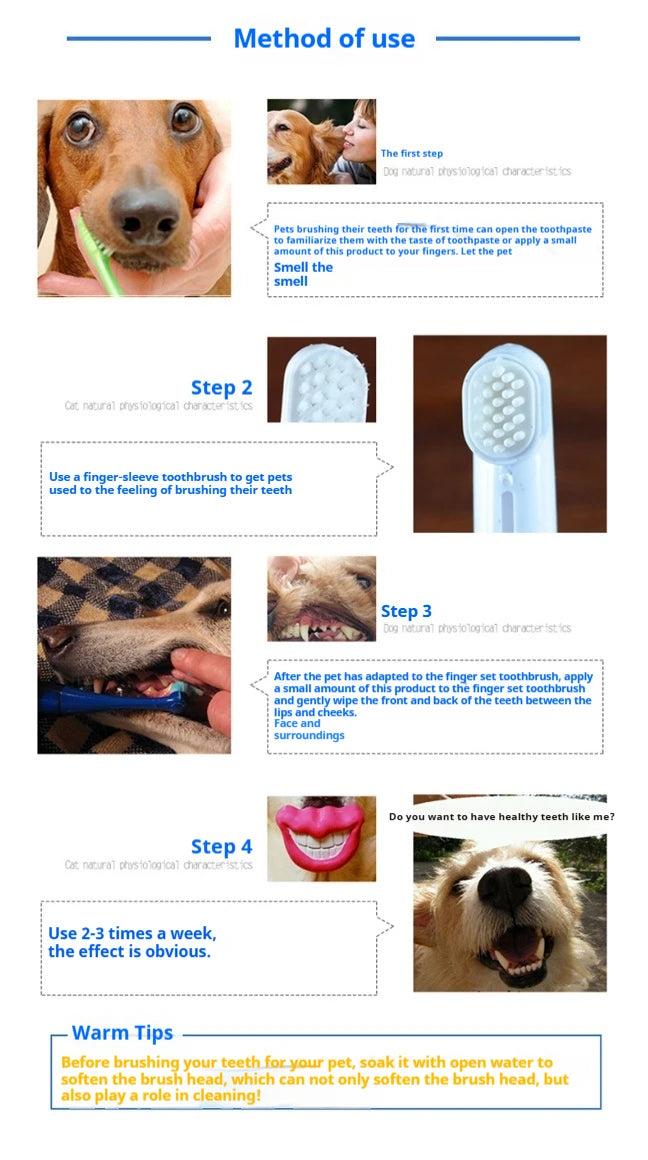 Pet Dog Toothpaste, Beef, Chicken Flavor, A Variety of Flavors, Pets Do Not Reject Oral Cleaning Care, Pet Toothpaste