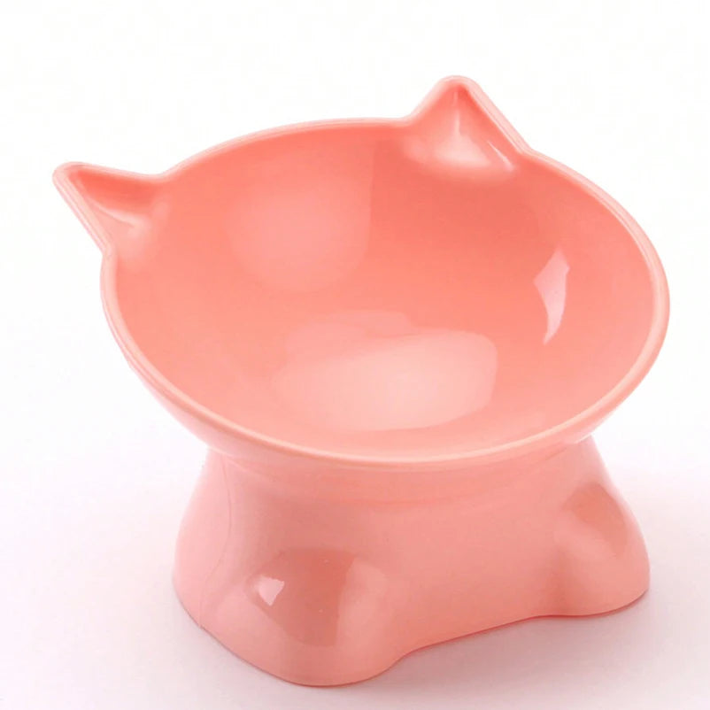 Hot-selling Nordic style pet bowl, cervical vertebra protection cat bowl anti-tip plastic inclined mouth cat bowl pet supplies