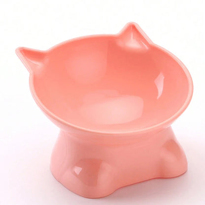 Hot-selling Nordic style pet bowl, cervical vertebra protection cat bowl anti-tip plastic inclined mouth cat bowl pet supplies