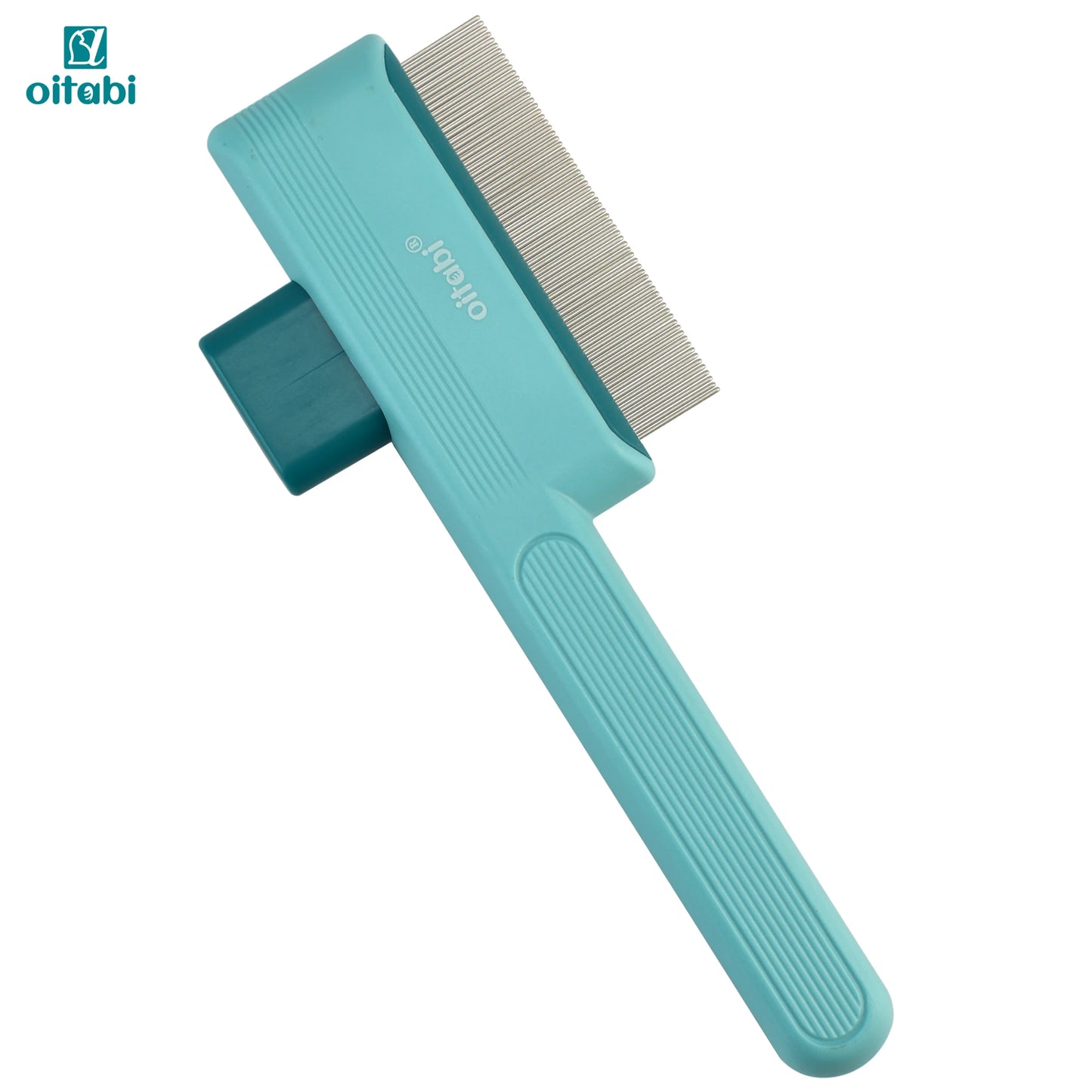OITABI 1/2PCS Pet Hair Removal Comb One-Click Self-Cleaning Grooming Brush, De-Shedding Comb for Short & Long Hair, Pet Grooming