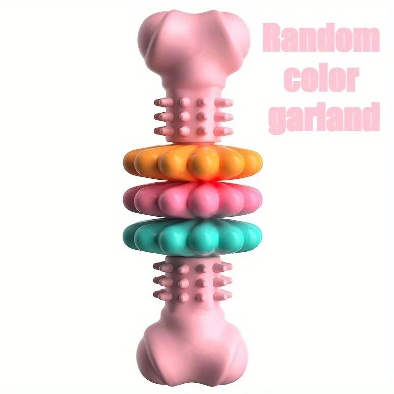 Durable TPR Dog Chew Bone for Aggressive Chewers Teeth Cleaning Toy for Small Medium Dogs Boredom Relief Training Toy Chew Extra