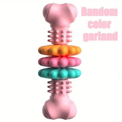 Durable TPR Dog Chew Bone for Aggressive Chewers Teeth Cleaning Toy for Small Medium Dogs Boredom Relief Training Toy Chew Extra