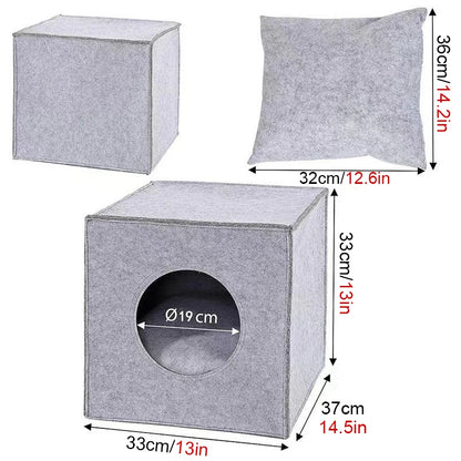 Felt Pet Nest Creative Breathable Collapsible Cat Bed House Warm Nest For Cat Portable Carrier Bag Outdoors