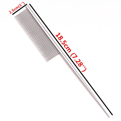 Copper Dog Grooming Combs Pet Boundary Knot Massage Tools Professional Salon Cat Hair Cleaning Crescent High Low Teeth 7817#