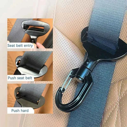 Portable Anti-Interference Pet Safety Belt Buckle Easy To Operate Durable Aluminum Alloy Car Seat Hook Dog Safety Accessories