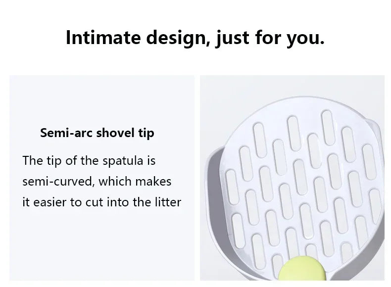 Cat Litter Scoop Set with Base Long Handle Clashing Cat Poop Tool High-Grade ABS Plastic Durable Kitten Toilet Cleaning Tool Pet