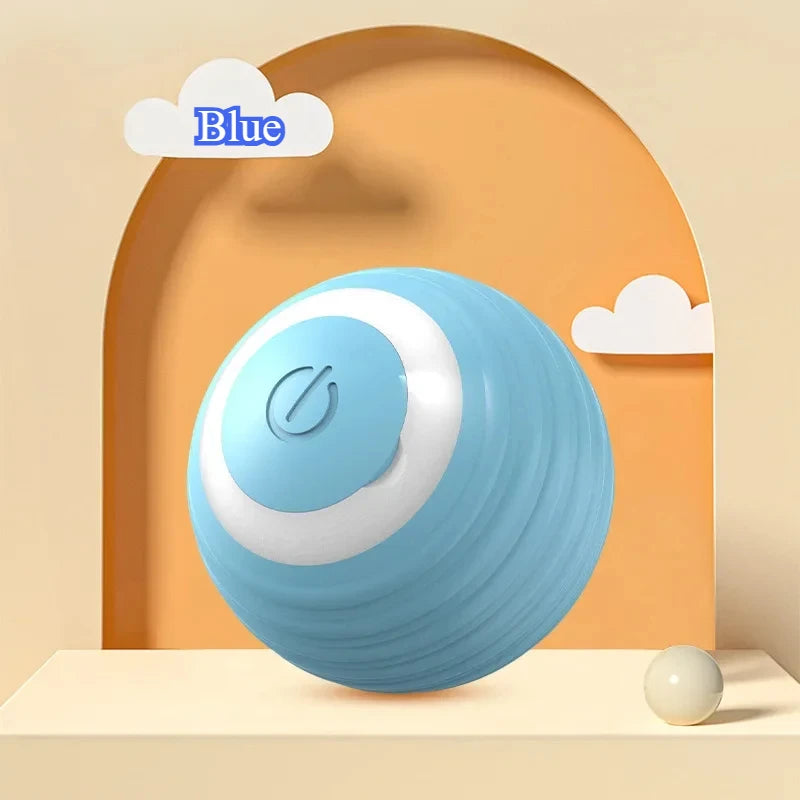 New Cat Interactive Ball Toy Automatic Rolling Ball Faux Tail Rechargeable Smart Pet Electric Toy Dog Cat Training Imitate Mouse