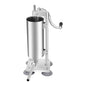 3L Vertical Manual Sausage Stuffer Machine Stainless Steel Sausage Maker with 4 Steel Tubes&7 PE Tubes Sausage Meat Filling Tool
