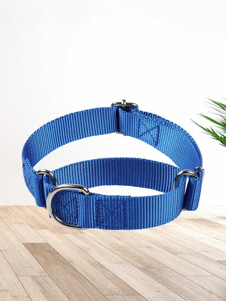 Dog Collar Adjustable Nylon Anti-Punch Pet Collar with Metal D Ring Strong & Durable for Medium & Large Dogs Training Dog Collar