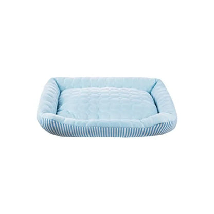 Cooling Dog Bed for Dogs Breathable Dog Cooling Mat with Self Cooling Ice Silk Fabric Washable Summer Pet Bed for Indoor Outdoo