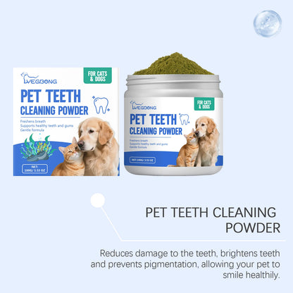 Pet Teeth Cleaning Powder Efficient Removing Dental Plaque Deeply Dissolve Dirt Inside Teeth Eliminate Oral Odor Pet Oral Powder