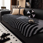 Unique Shape Warm Jacquard Tuffed Fleece Anti-Slip Sofa Cover for Living Room Couch Seat Cover, Universal Sofa Slipcover