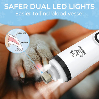 Electric Dog Nail Clippers for Dog Nail Grinders Rechargeable USB Charging Pet Quiet Cat Paws Nail Grooming Trimmer Tools
