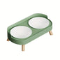 New Cat and Dog Elevated Double Bowl Water Feeding Integrated High Platform Double Bowl