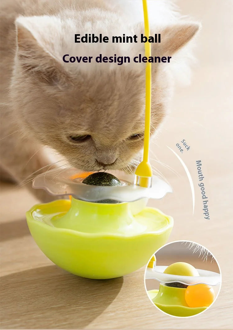 Premium Tumbler Cat Toy, Detachable Teaser Wand, Feather Bell, Catnip Ball, Pet Supplies, Plush Feather Toy