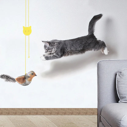 Hot lifelike Bird Vivid Cat Toys Pet Catnip Simulation Molding Cat Teaser with Feather Soft Plush Fabric Toys for Kitten