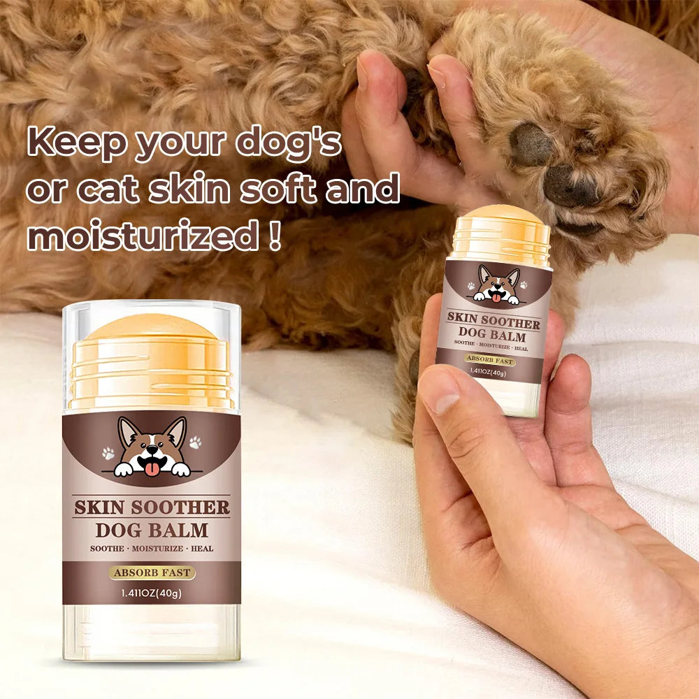 Skin Soother Dog Balm, 1.41oz Balm Stick for Pets, Soothe & Heal Dry Paws, Natural Beeswax & Vitamin E, Fast Absorbing