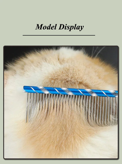 6 Colored Pet Dog Comb Straight Comb Cat Cleaning Brush 16/19/20/25cm Stainless Steel Lightweight Pets Cat Grooming Combs Dogs
