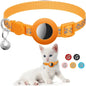 Airtag Cat Collar, Breakaway Cat Airtag Collar with QR Tag & Reflective Lightweight Kitten Collar for Apple Air tag GPS Tracker