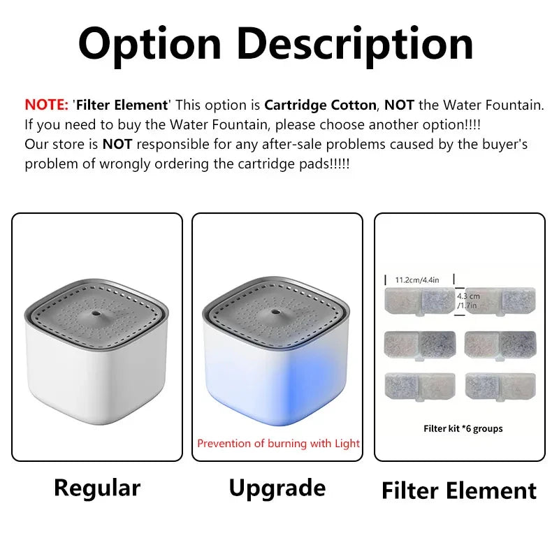 Cat Water Fountain Auto Recirculate Filter Large Capacity Filtring Pet Cat Water Drinker USB Electric Mute Cats Water Dispenser