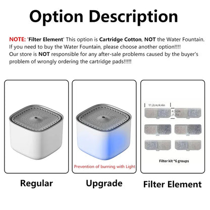 Cat Water Fountain Auto Recirculate Filter Large Capacity Filtring Pet Cat Water Drinker USB Electric Mute Cats Water Dispenser