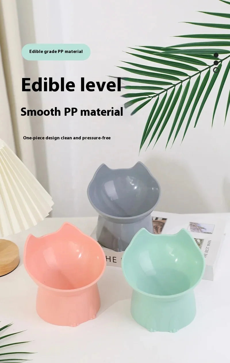 Pet Food Bowl Tilt High Bottom Neck Protector Antichoking Dog and Cat Water Bowl Antidumping Dog Non Slip Feeding Supplies