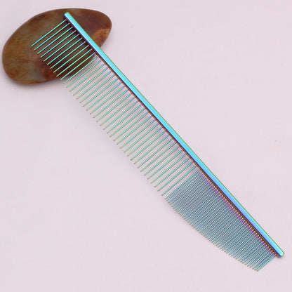 Copper Dog Grooming Combs Pet Boundary Knot Massage Tools Professional Salon Cat Hair Cleaning Crescent High Low Teeth 7817#