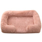 Half Surround Dog Bed Soft Square Pet Cat Sofa Full Filling Medium Pet Dog Kennel Plush Cat Cushion House