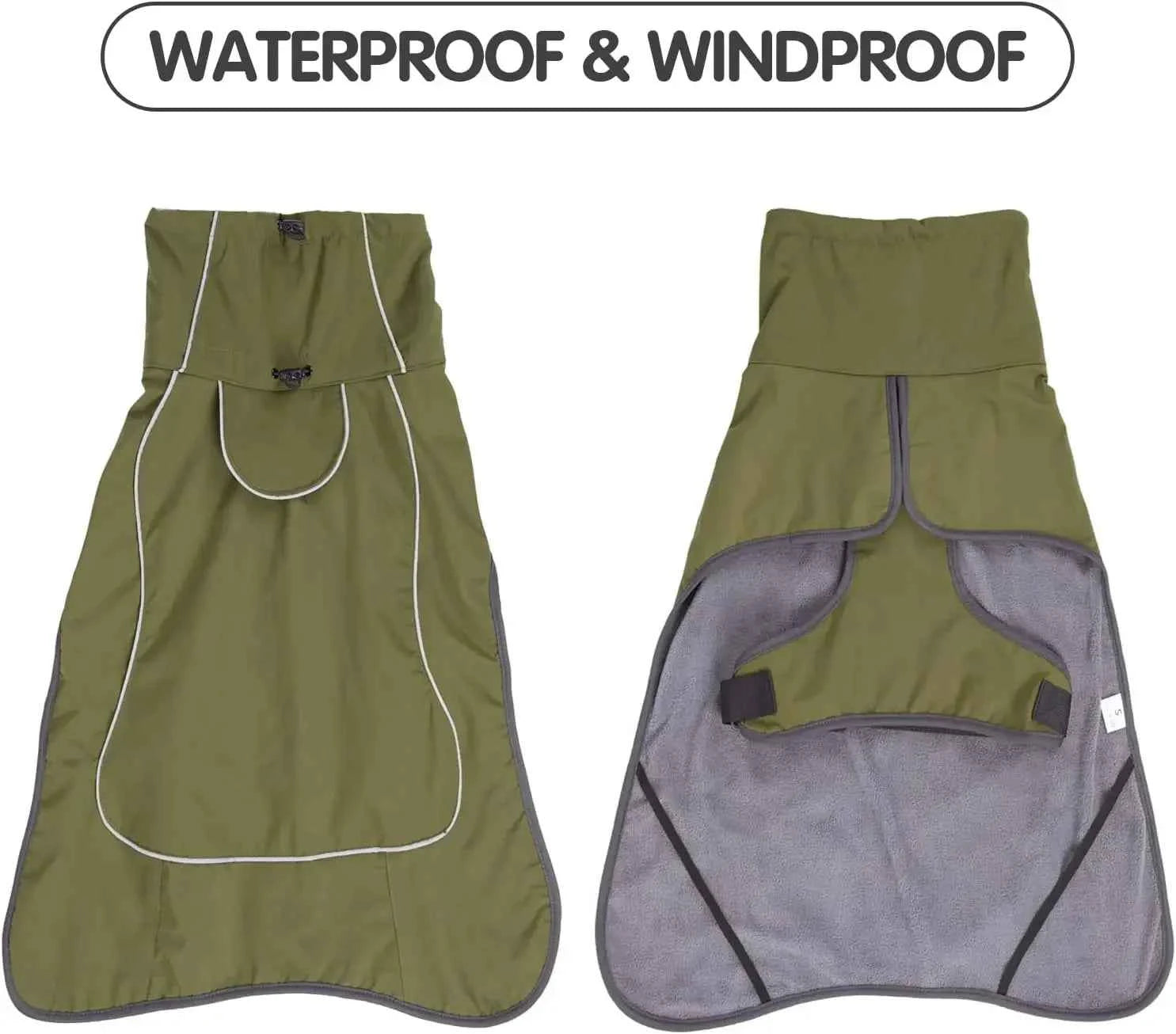 Winter Clothes for Dogs Windproof Vest Adjustable Clothes with Harness Cold Weather Waterproof Outfit for Small Medium Large Dog