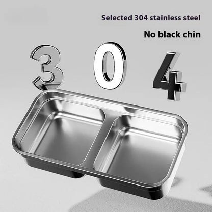 Cat Bowl Cat Food Bowl Stainless Steel Double Bowl Anti-Tip Pet Bowl Cat Eating Bowl Drinking Bowl Grain Bowl Dog Bowl