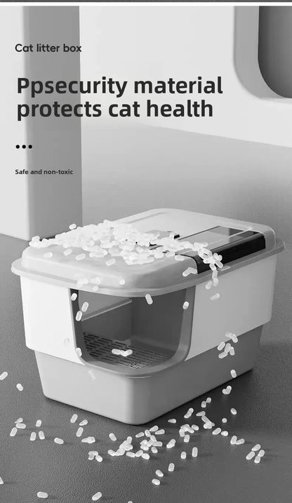 Cat Litter Box Self Cleaning Extra Large Closed Odor Control Anti Splash Corridor Style Covered Cat Toilet  Arenero Autolimpieza