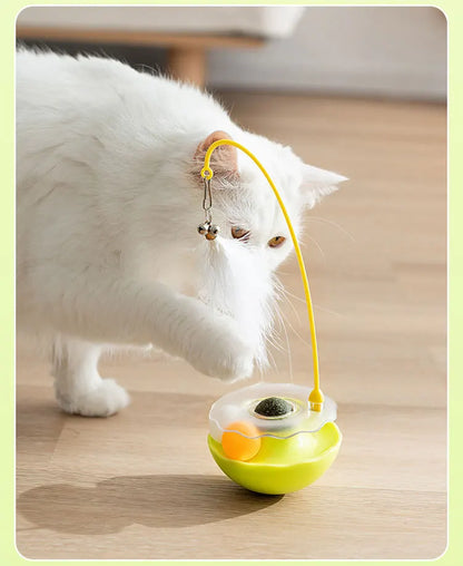 Premium Tumbler Cat Toy, Detachable Teaser Wand, Feather Bell, Catnip Ball, Pet Supplies, Plush Feather Toy