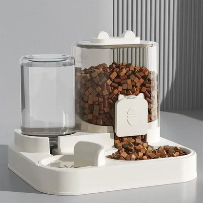 KJ Automatic Feeder Dog Cat Food Bowl with Water Fountain Large Capacity Pet Food Storage Dispenser Container Puppy Pet BB