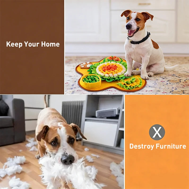 Dog Snuffle Mat, Interactive Slow Feeder, Foraging Game, Anxiety Relief Toy for Dogs, Indoor Outdoor Dog Enrichment