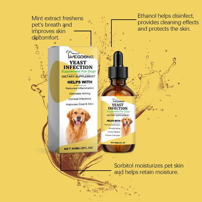 YEGBONG 60ml Herbal Anti Inflammatory Pet Supplement Liquid Drops Natural Support for Dogs and Cats with Sensitive Skin Stomach