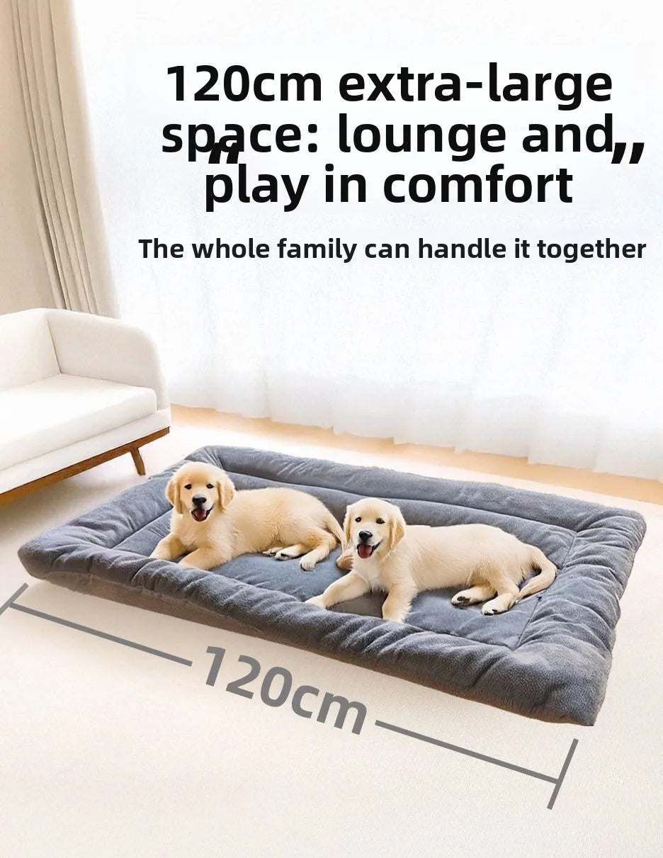 Dog Bed Mat Large Size Sleeping Pad for Winter Use Keep Warm Double-sided Use Golden Retriever Stress-relieving Sleeping Pad