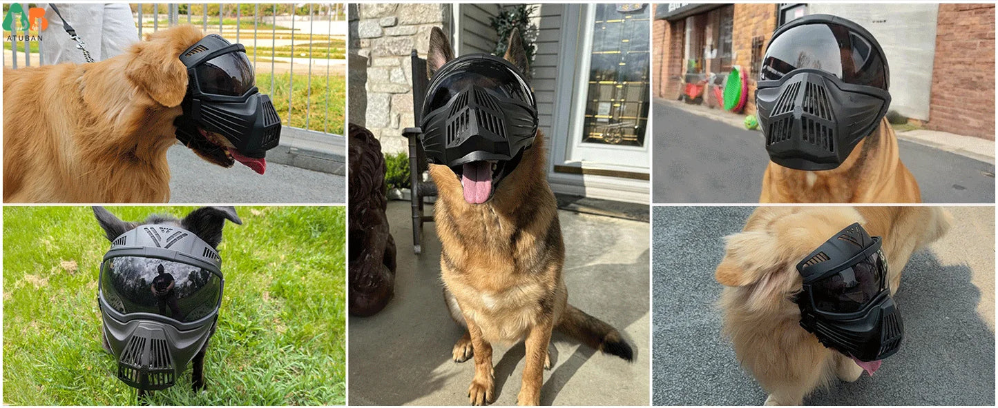 ATUBAN Dog Goggles Large Breed, UV Protection Full Face Sunglasses for Dogs, Windproof Dustproof Snowproof Pet Eyes Wear