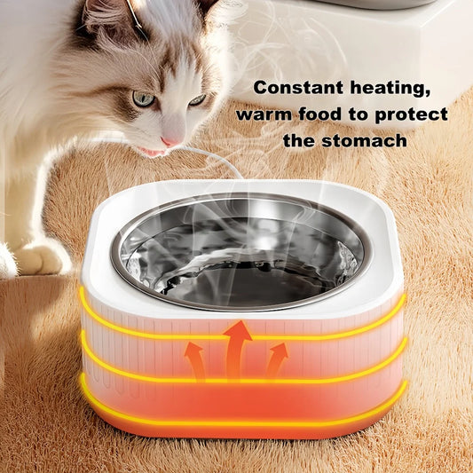 Pet Heating Bowl for Water/Food Cat Bowl Heating Noiseles Keep Warming Dog Water Bowls Winter Constant-temperature Pet Supplies