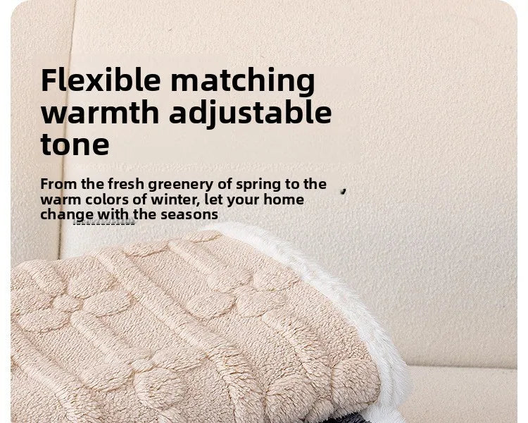 Thicken Plush Sofa Covers Winter Warm Universal Couch Mat Retro Style Anti-slip Sofa Seat Pad Decor for Living Room 방석쿠션
