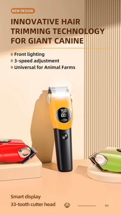 Pet Clipper Professional Dog Hair Trimmer Cat Grooming Shaver 7500/min LED suitable for large, medium, and small pets Trimmers