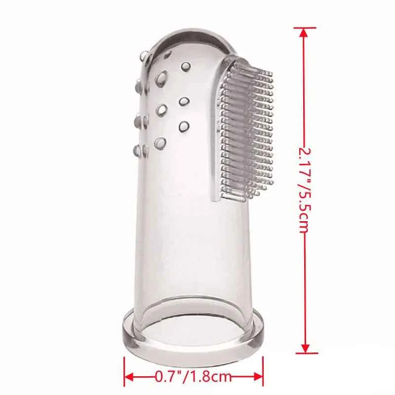 5pcs Soft Finger Pet Toothbrush Teddy Dog Brush Off Bad Breath Tartar Teeth Care Dogs Cat Tooth Brush