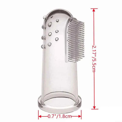 5pcs Soft Finger Pet Toothbrush Teddy Dog Brush Off Bad Breath Tartar Teeth Care Dogs Cat Tooth Brush