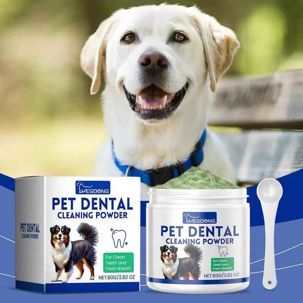 Dog Teeth Cleaning Powder  Prevents Tartar Eliminates Oral Odors Plaque Remover Dental Cleaning Powder