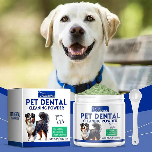 Dog Teeth Cleaning Powder  Prevents Tartar Eliminates Oral Odors Plaque Remover Dental Cleaning Powder