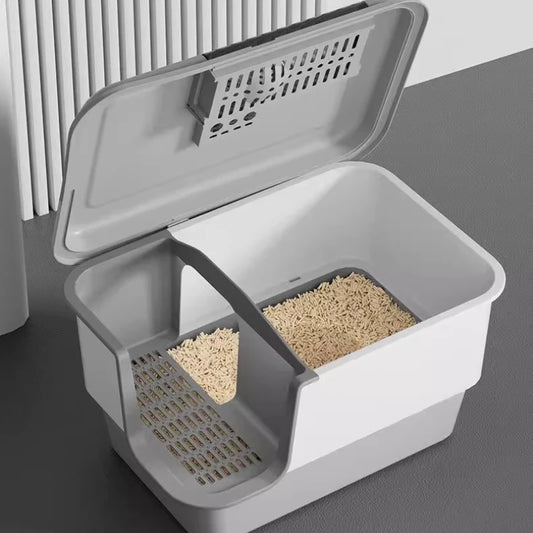 Cat Litter Box Self Cleaning Extra Large Closed Odor Control Anti Splash Corridor Style Covered Cat Toilet  Arenero Autolimpieza